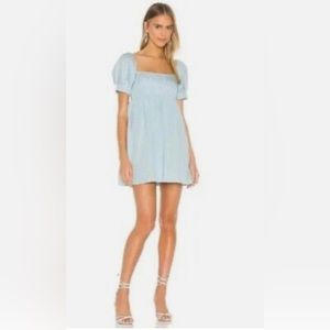 Alice + Olivia Bauery Puff Sleeve Babydoll Puff Sleeve Mini Dress - Size 0